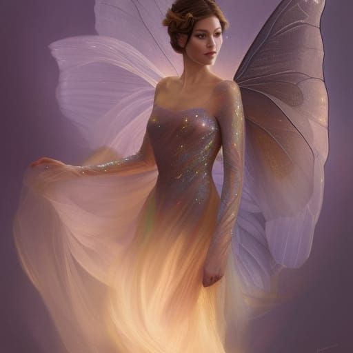 Elegant Fairy Portrait in Dark Fantasy Style