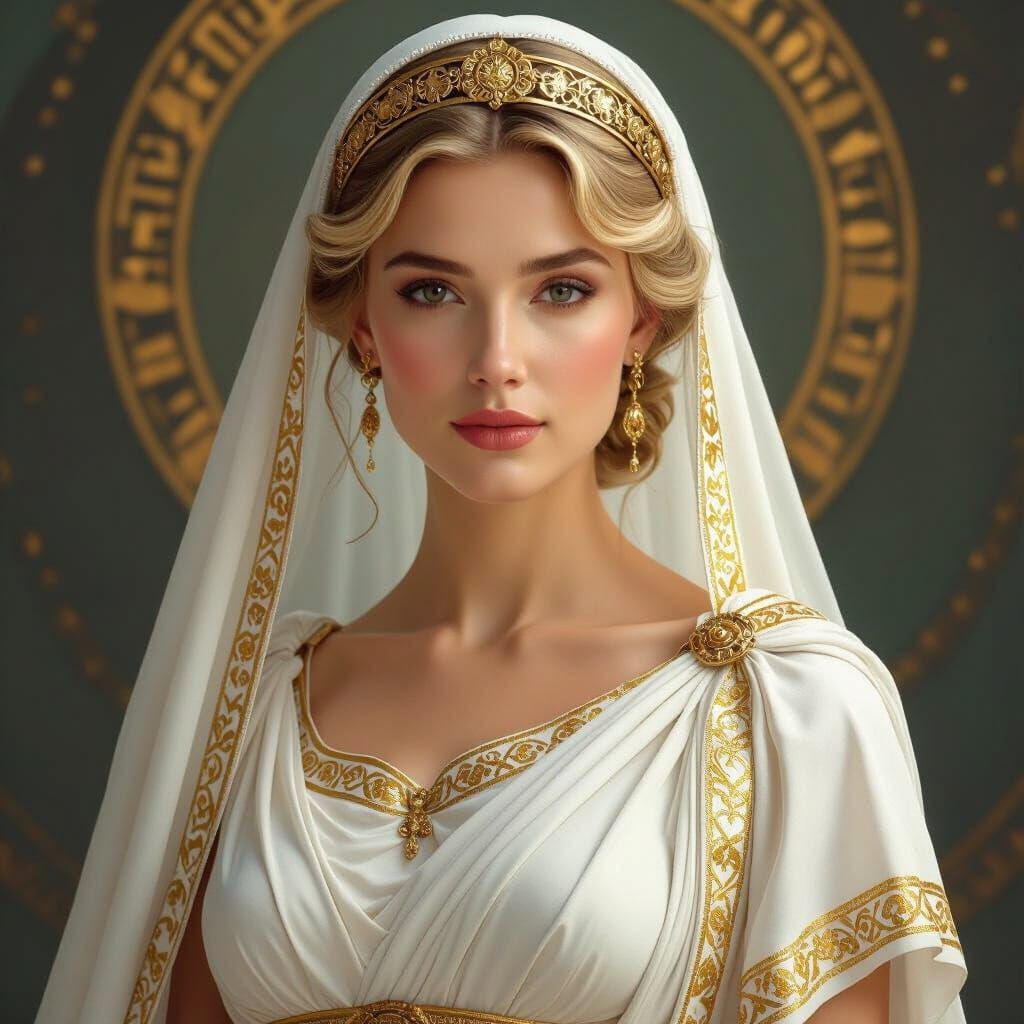Aegle: Greek Goddess of Health in Hyperrealistic Style
