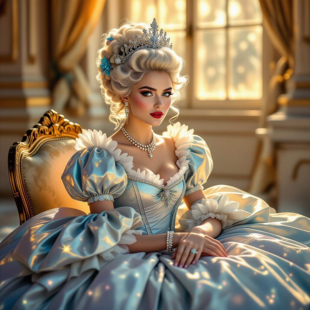 Marie Antoinette in Surrealist, Digital Art Style