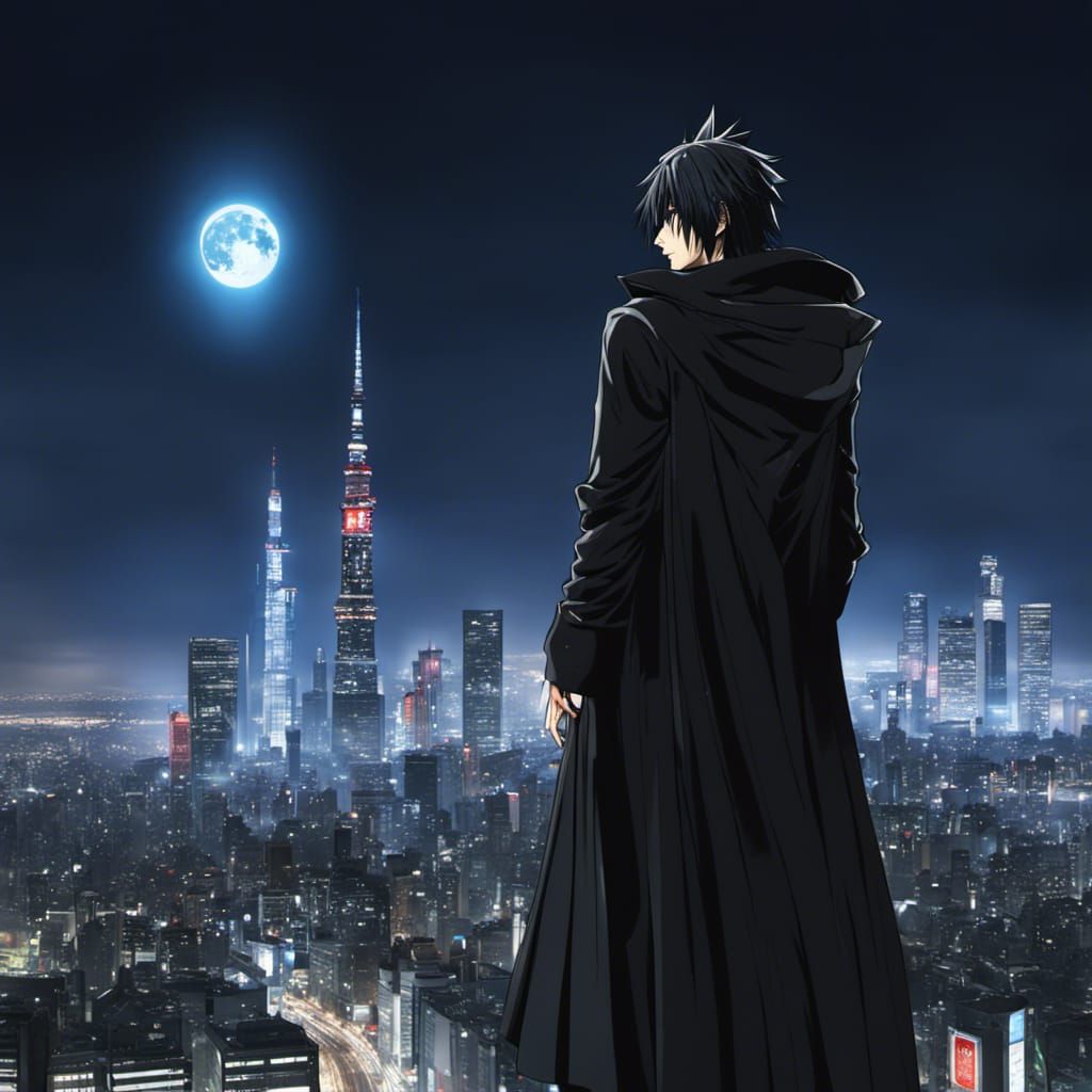 Anime Noctis Lucis Caelum Overlooking Shinjuku