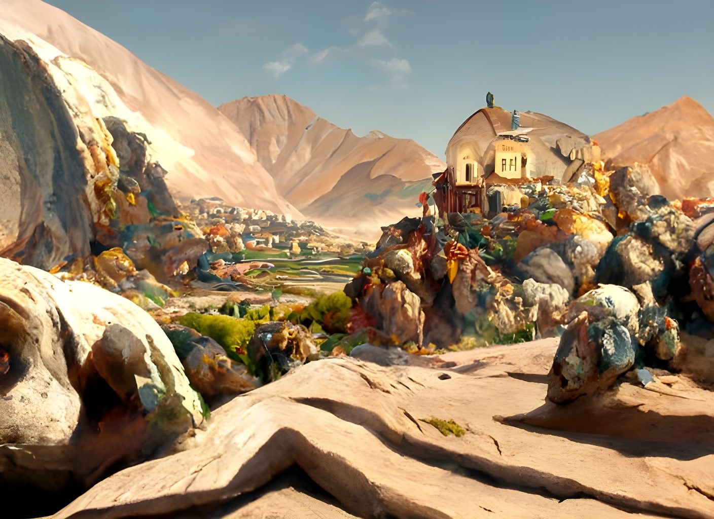 Valley of Gizeh: Oil Painting in Hyper-Realism