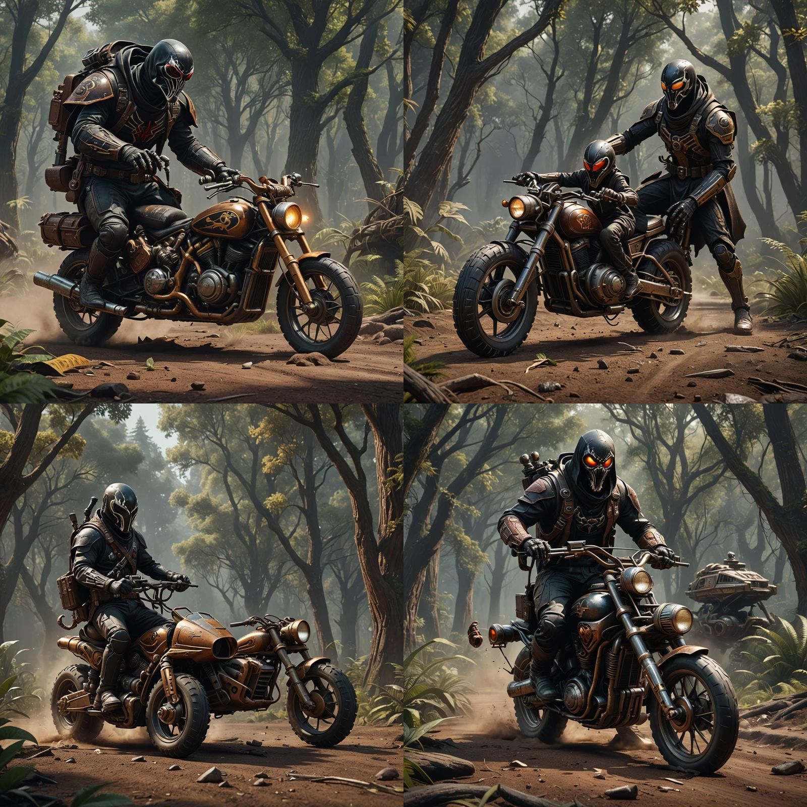 Venom Jawa Consuming Speeder Bike: Detailed Matte Painting