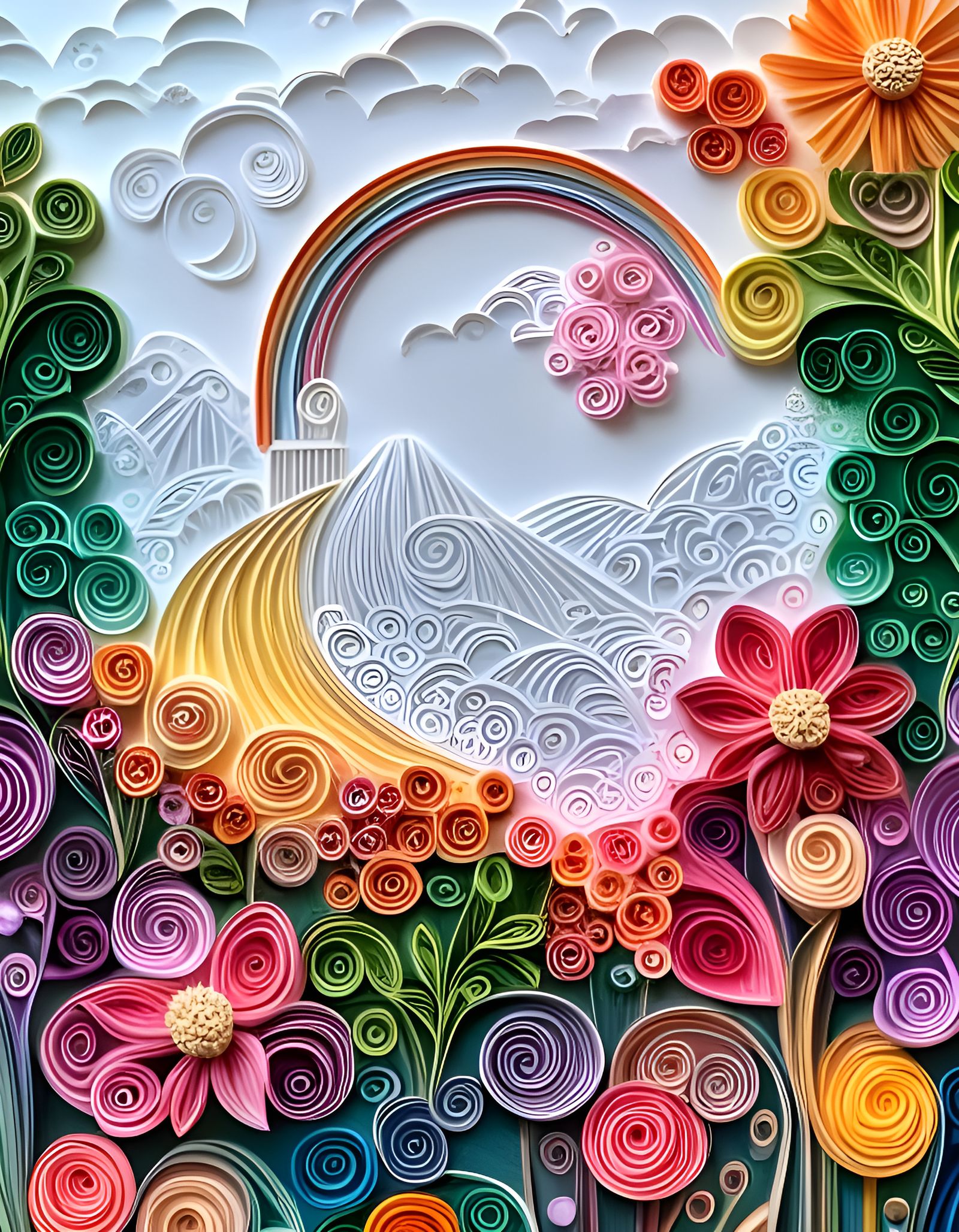 Paper quilling art