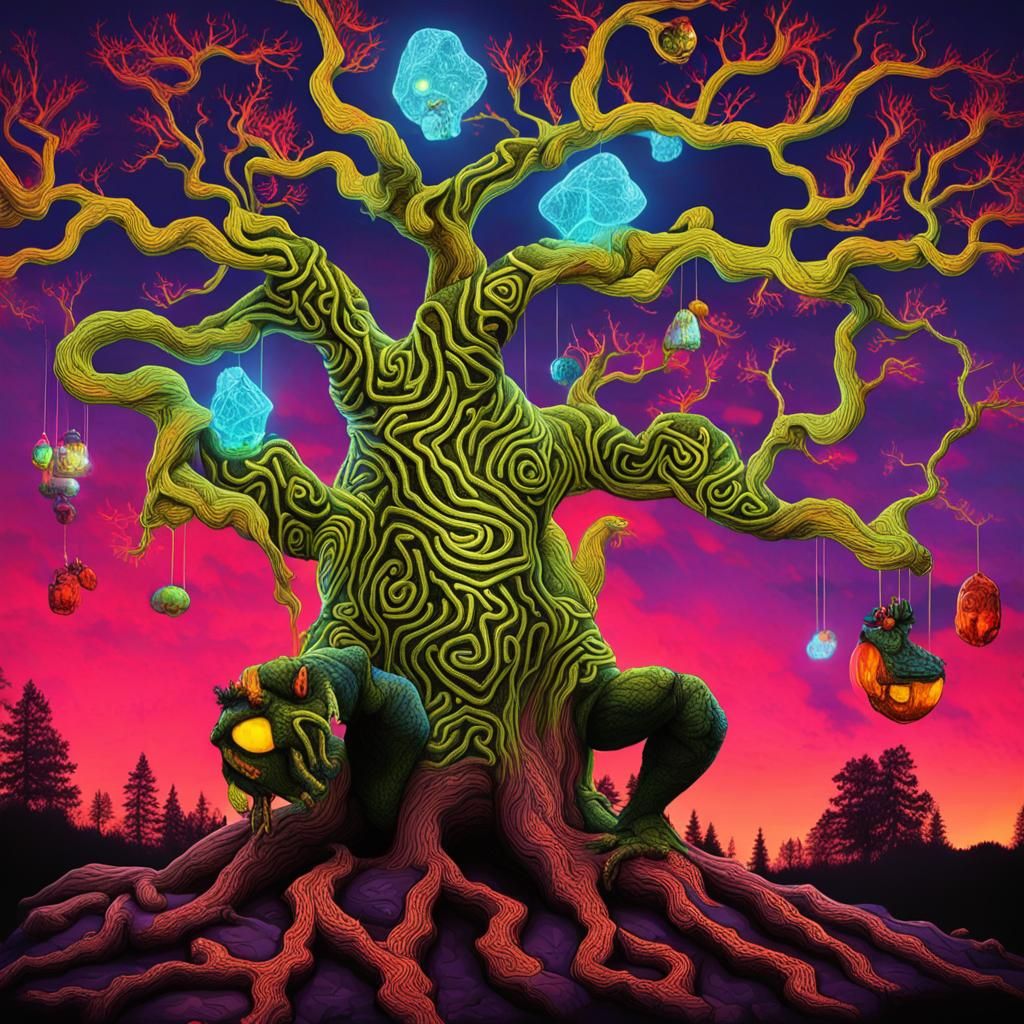 Melting Creatures in Brainforest: a Surreal Dreamscape