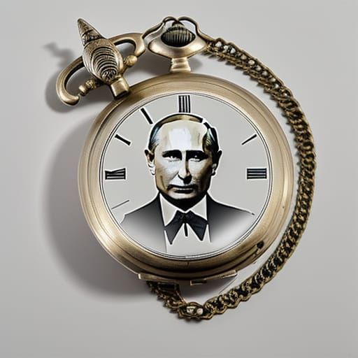Vladimir Putin Pocket Watch Silk Screen Print