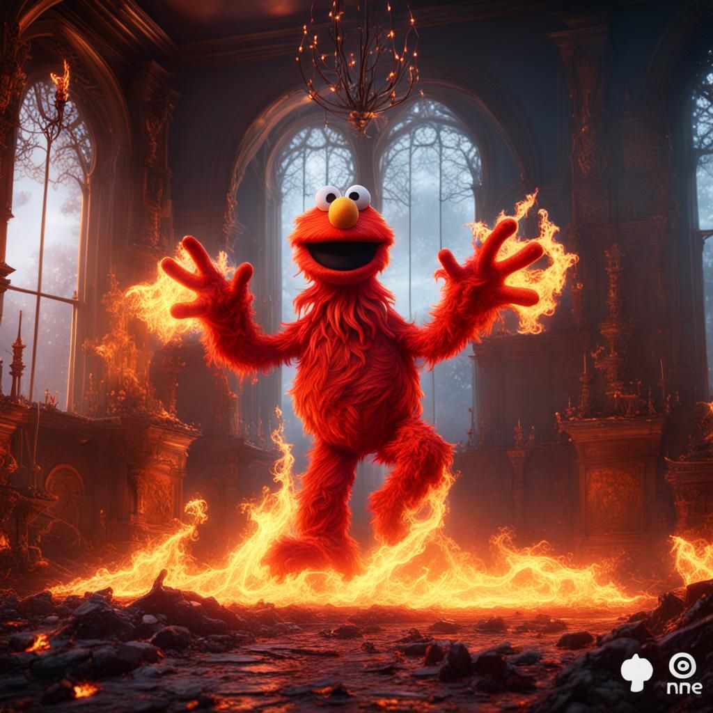 Elmo on Fire: Detailed Matte Painting