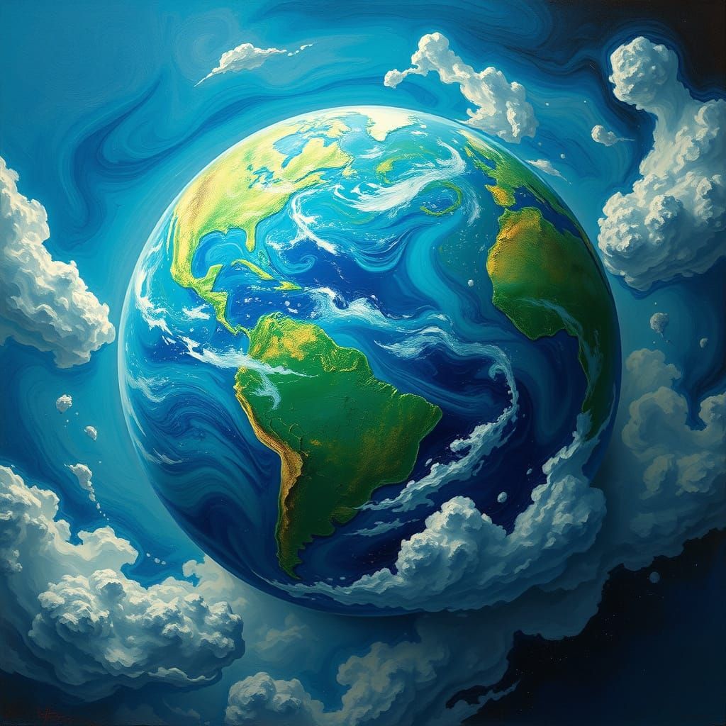 Vibrant Earth: Digital Painting with Sci-Fi Fantasy Elements