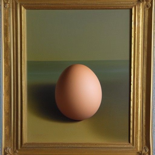 Egg as Oil Painting by James Gurney