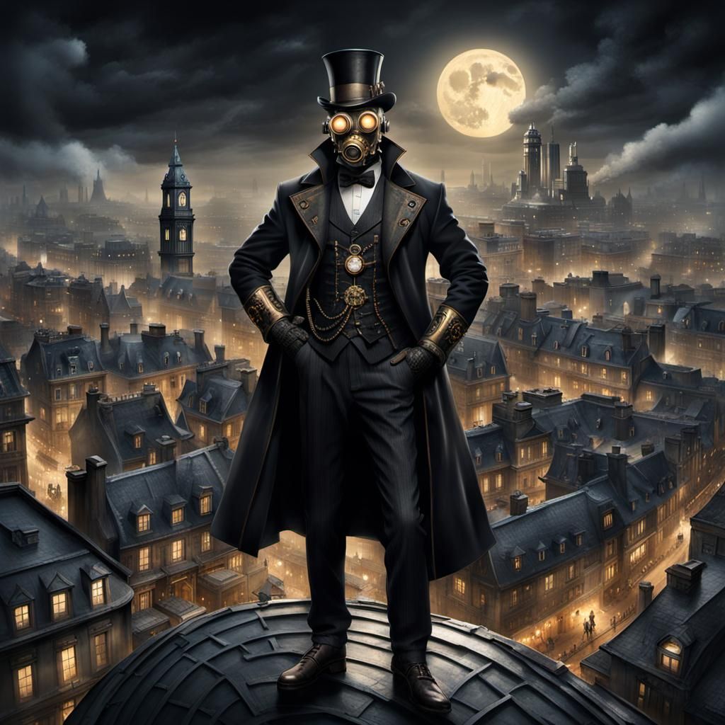 Le Fantôme Mécanique, un espion steampunk nimbé de mystère,