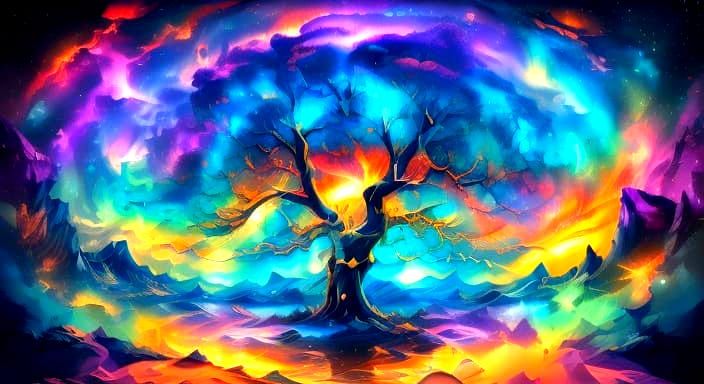 Ethereal Cosmic Dolphin in Iridescent Hues