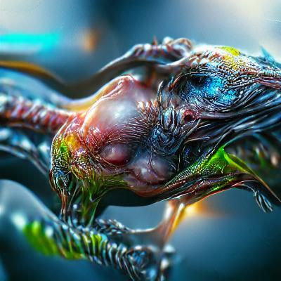Hyperdetailed Alien Creature Concept Art in 8k