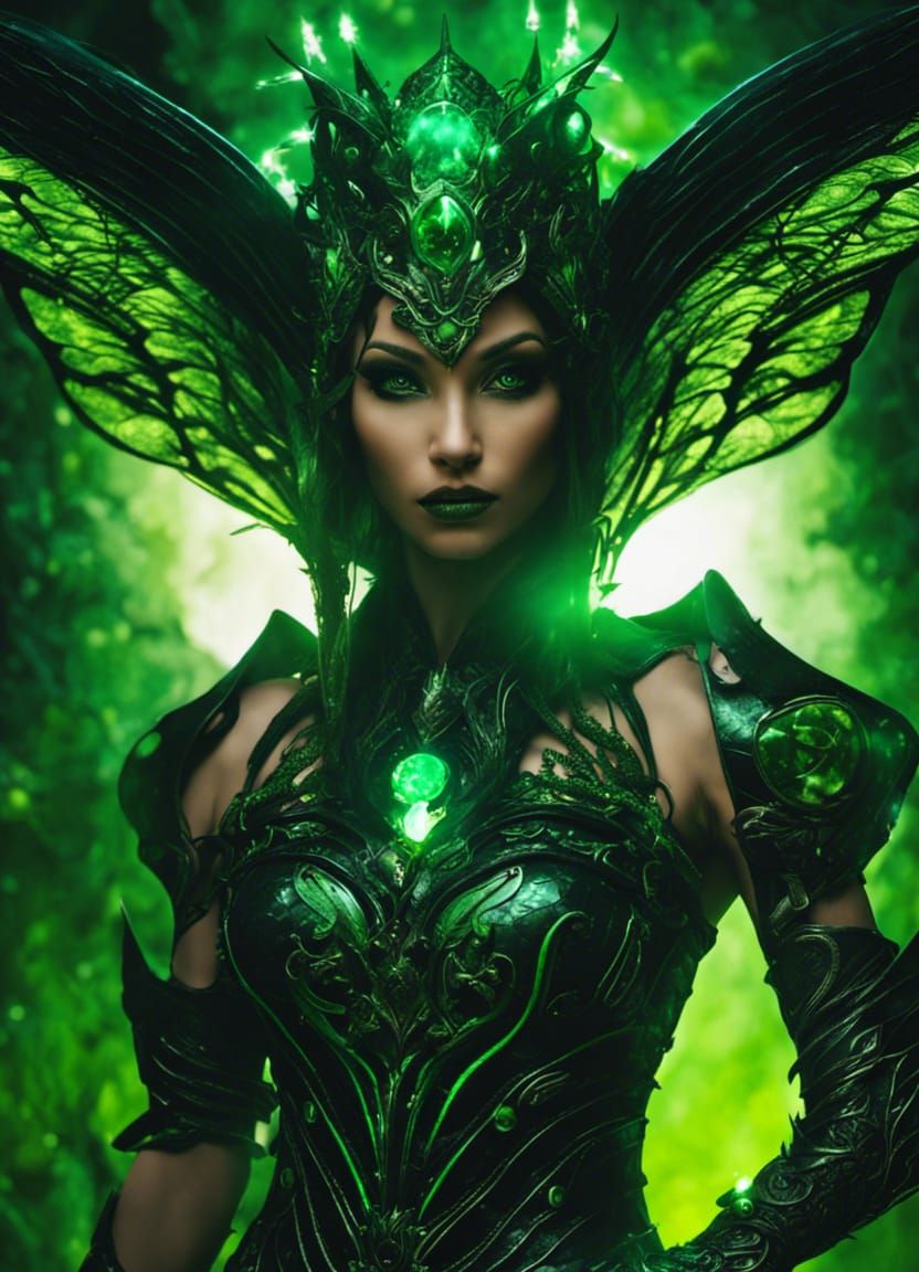 Poisonous Fairy Warrior in Macabre Fantasy Art