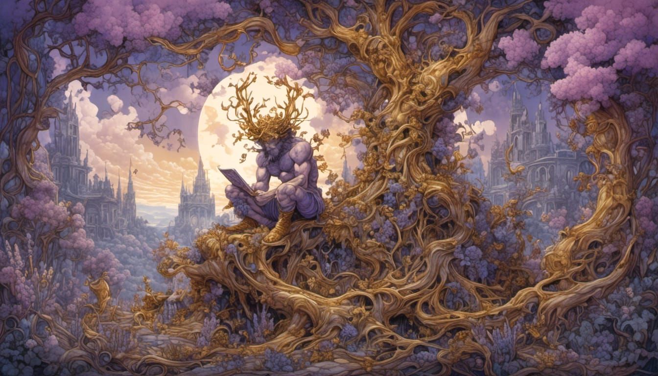 Satyr's Serenade: James Jean Inspired Alcohol Ink Art