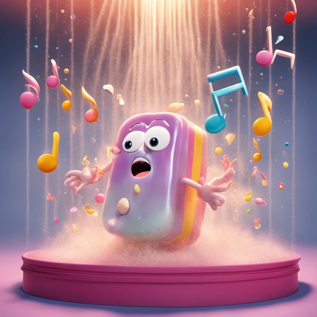 Soap Opera Singer in Bubble Explosion