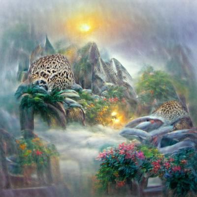 Xbalanque: Hidden Jaguar Sun in Ethereal Fantasy