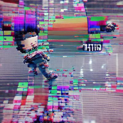 Abstract Glitch Art Image