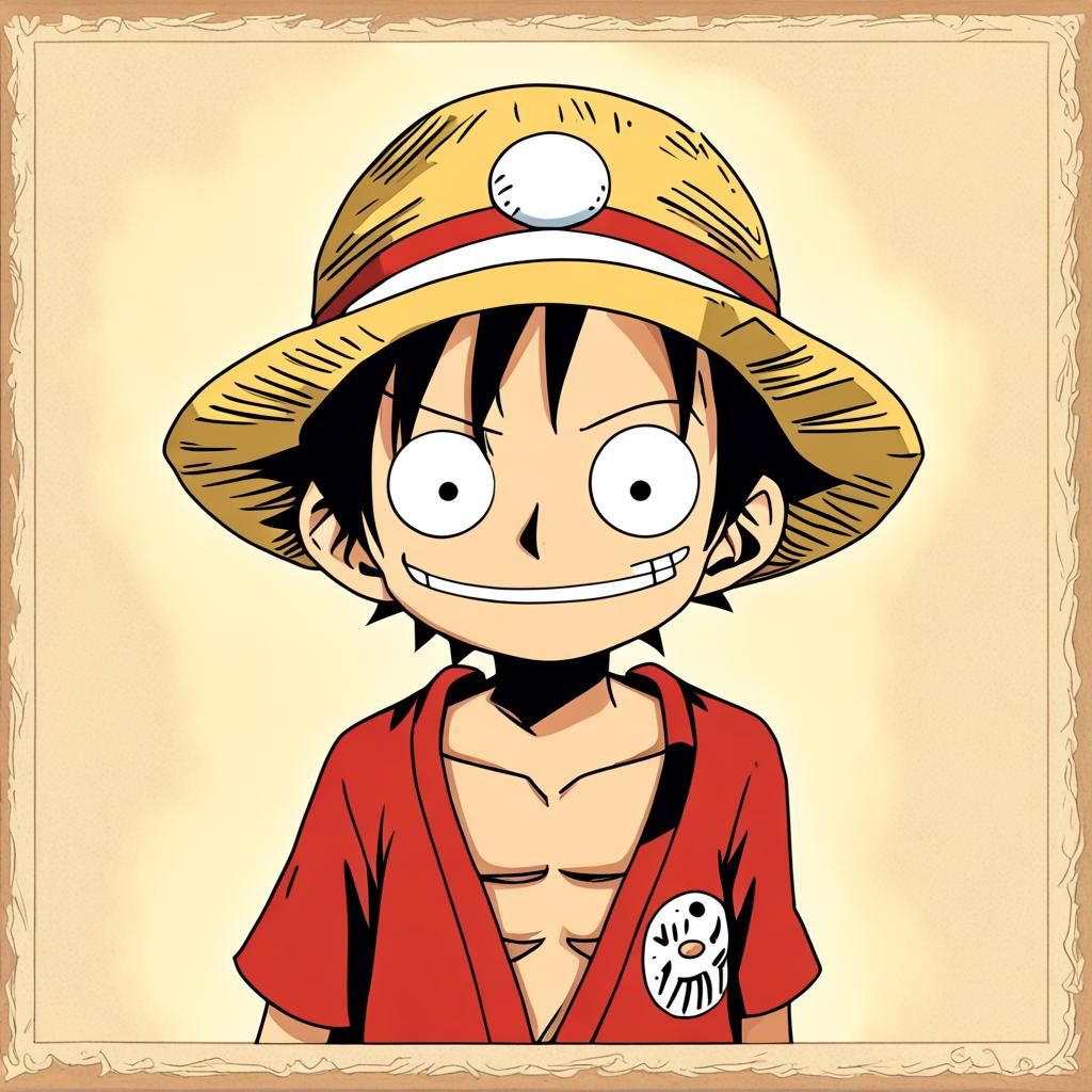 Anime-Style Luffy Illustration in Manga Key Visual
