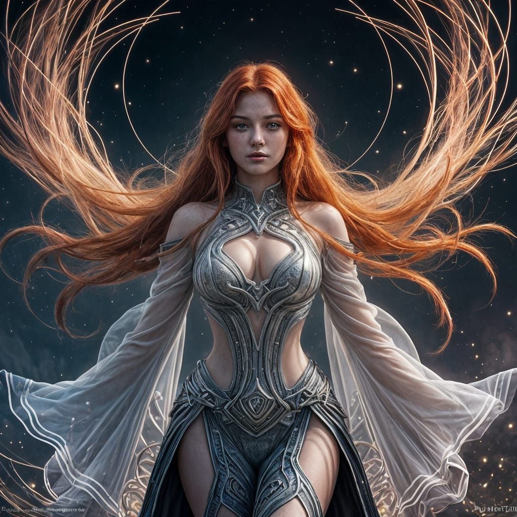 Ethereal Entity Extracts Energy from Sleeping Redhead