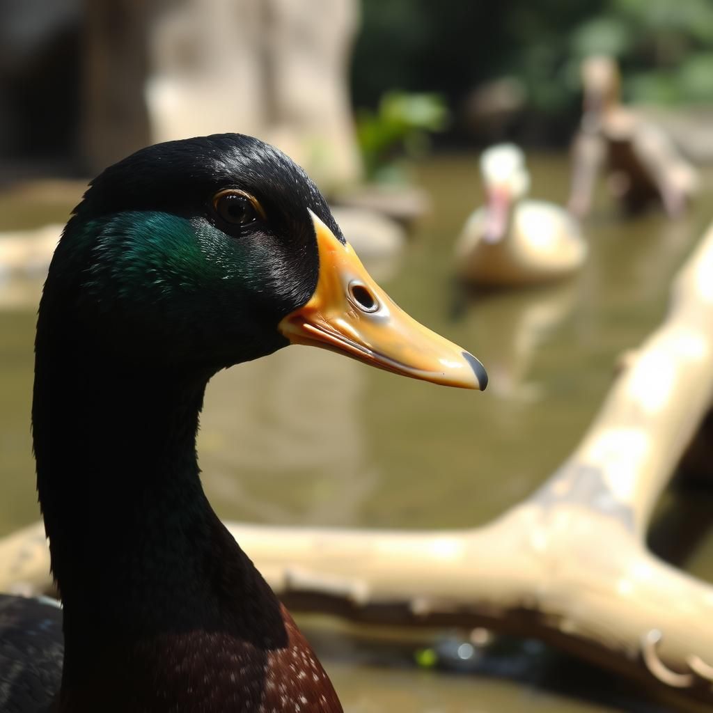 Duck Photo Interrupted at the Zoo