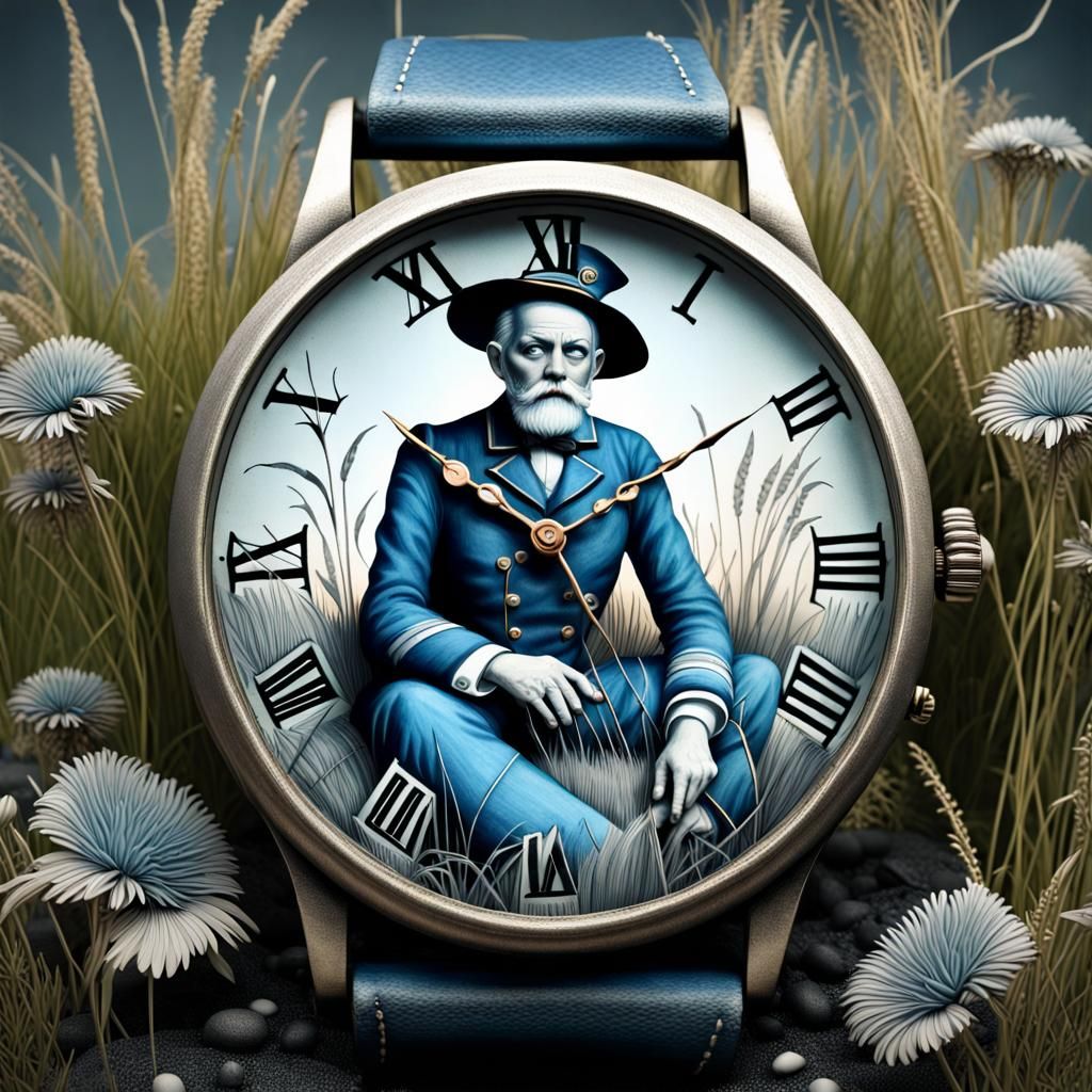 Surreal Sailor on Watch in Botanical Garden