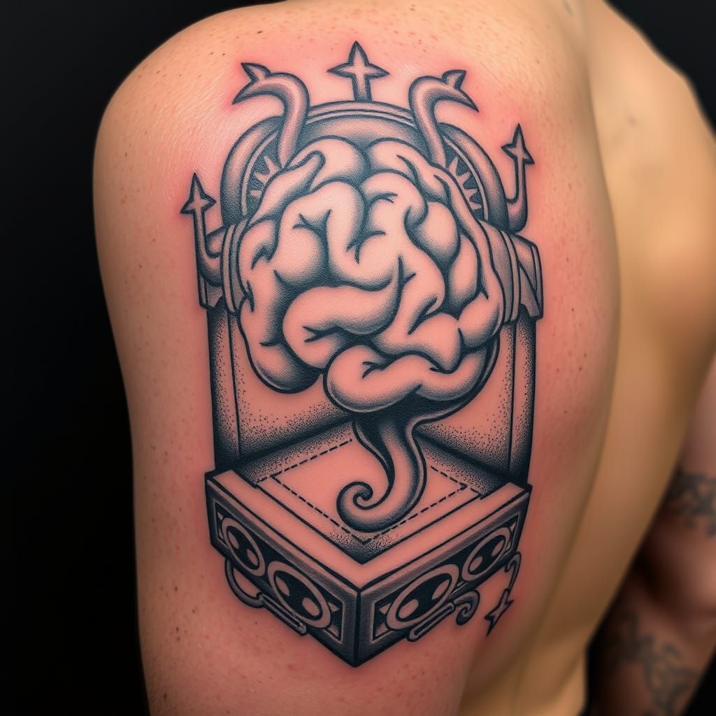 Tattoo of a Mind-Bending Tesseract