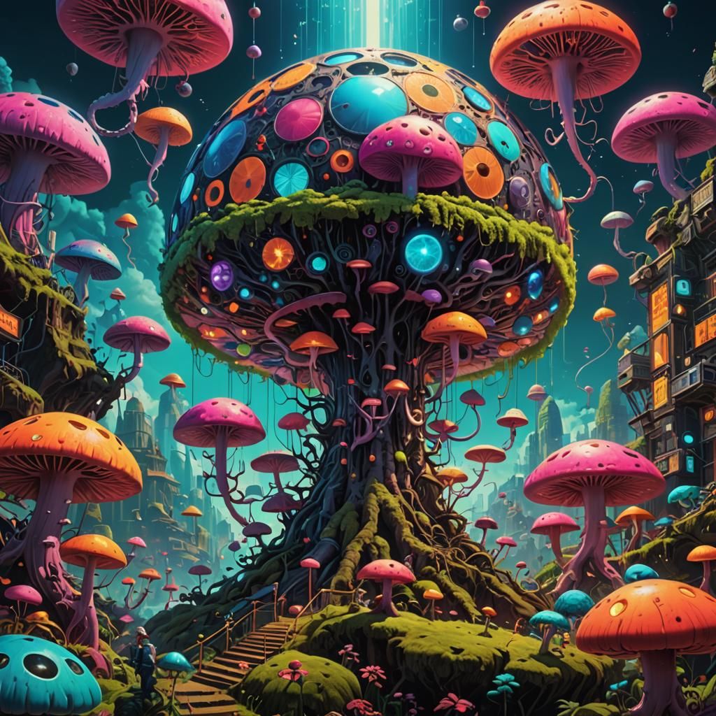 Psychedelic Svengali in Beeple Pop Art Style