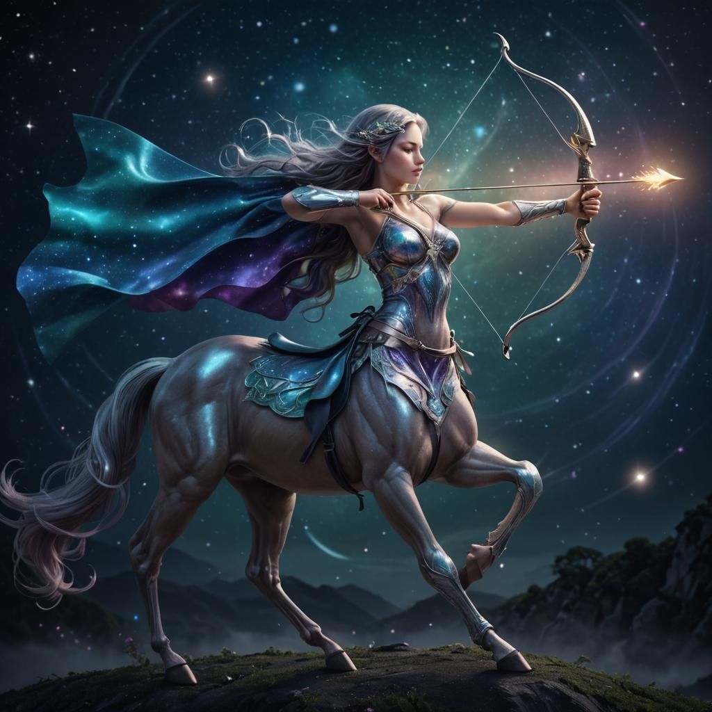 Celestial Bow and Arrow: Dreamy Surrealism in Starlight