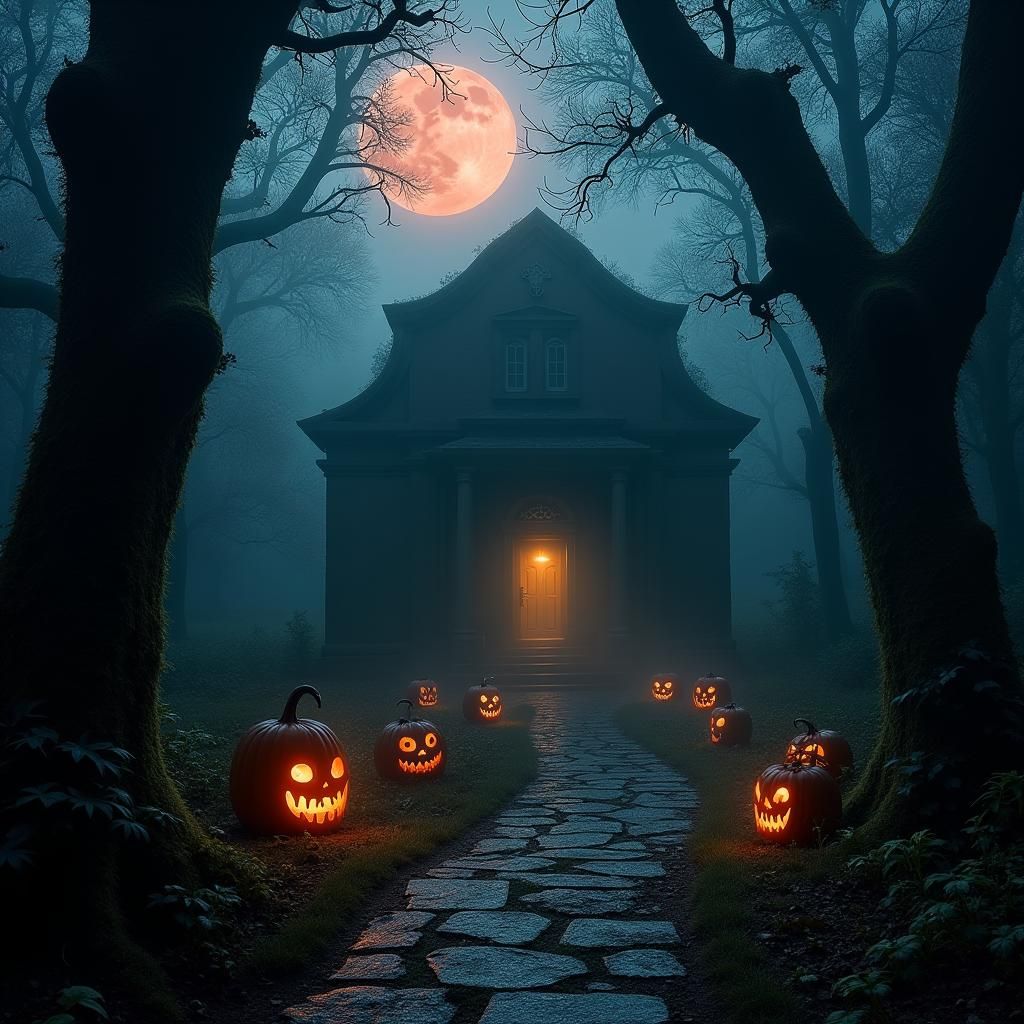 Creepy Crypt at Midnight with Digital Wizardry