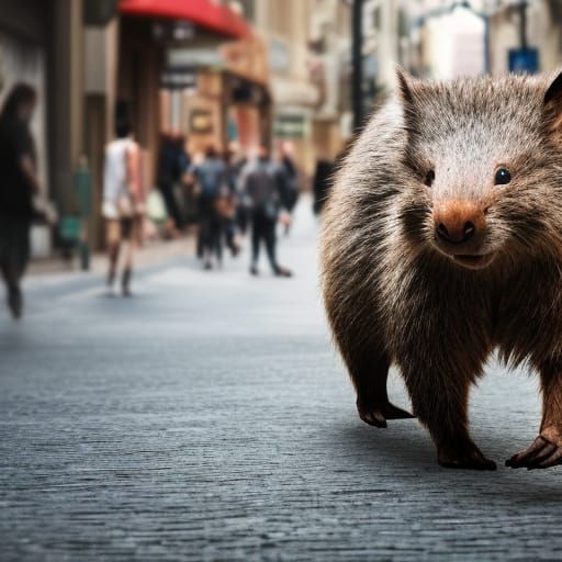 Wombat walking in Sydney