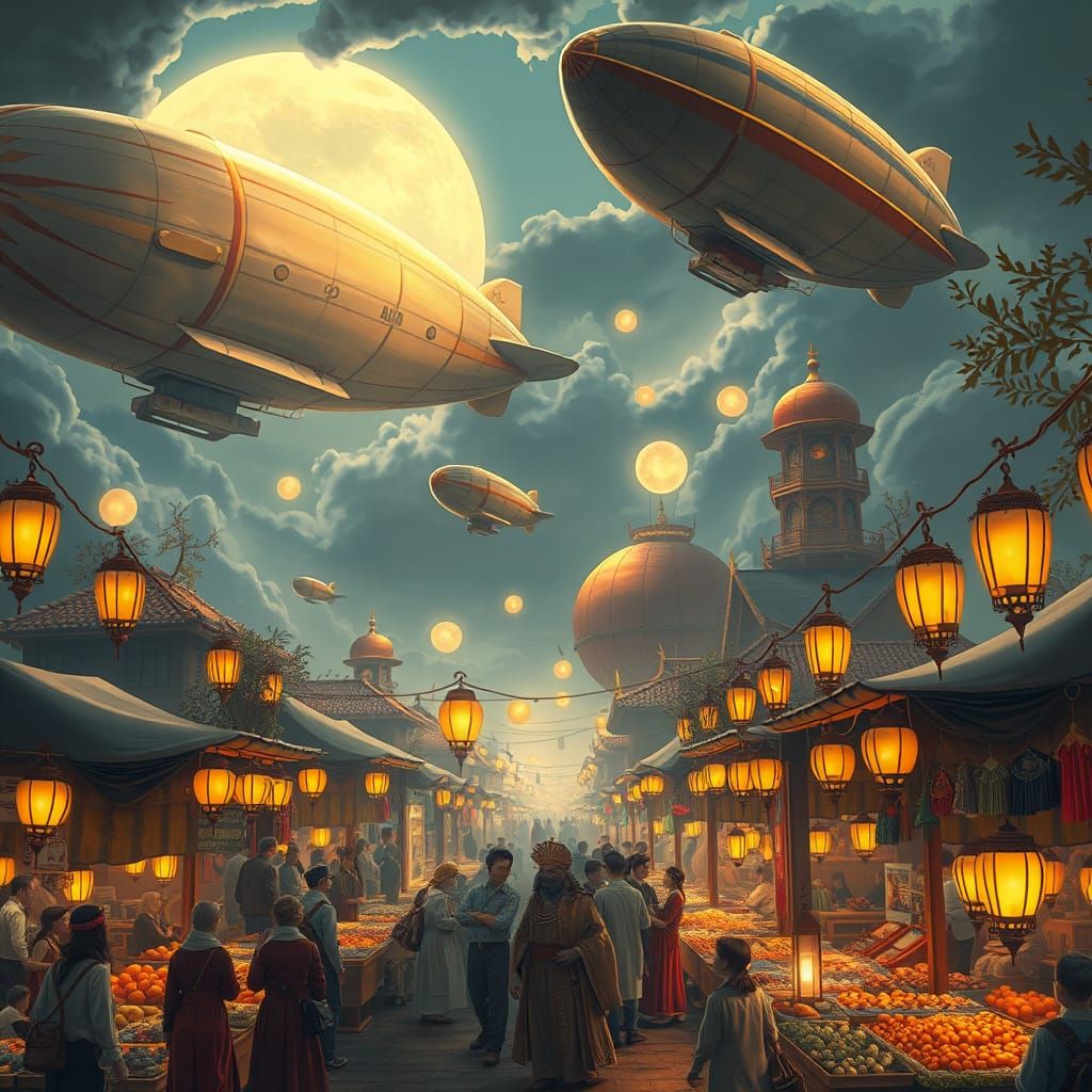 Harvest Festival with Airships and Exotic Market