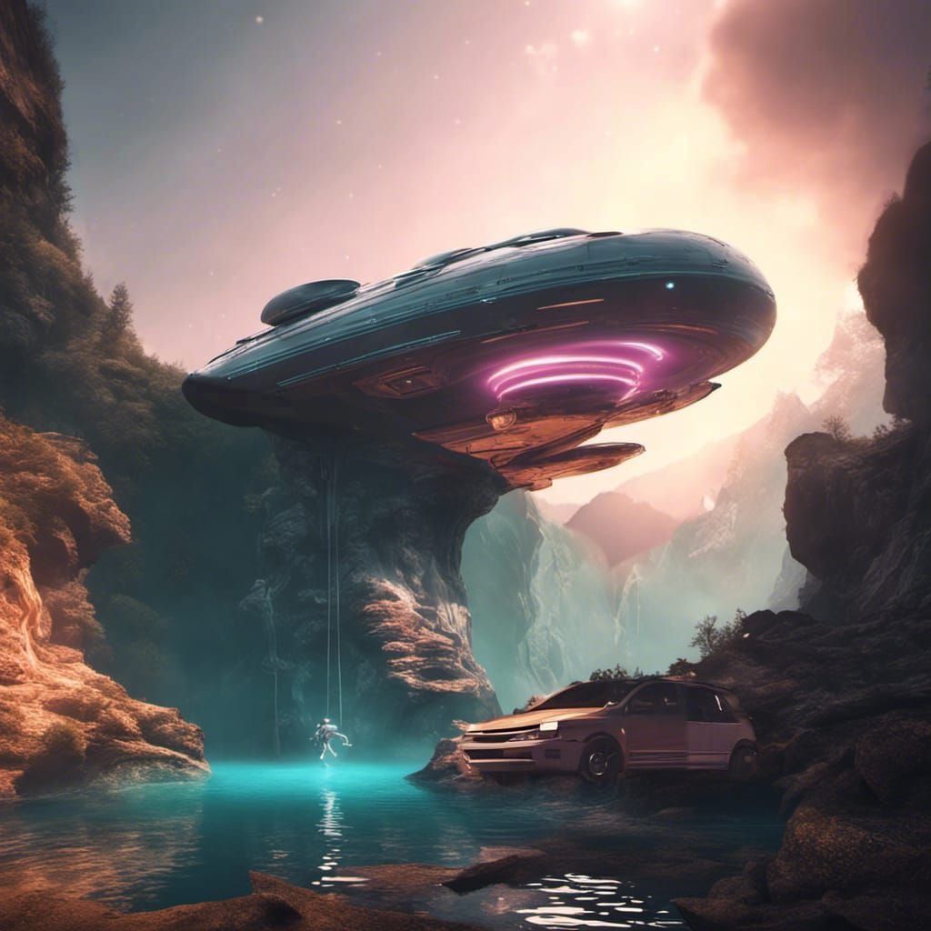 Detailed Underwater Cave Matte Painting in 8K