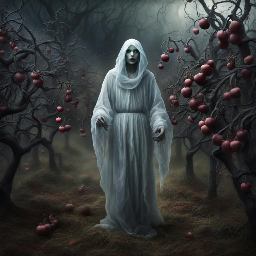 Spectral Orchard Keeper: Ghostly Guardian of Eerie Fruits