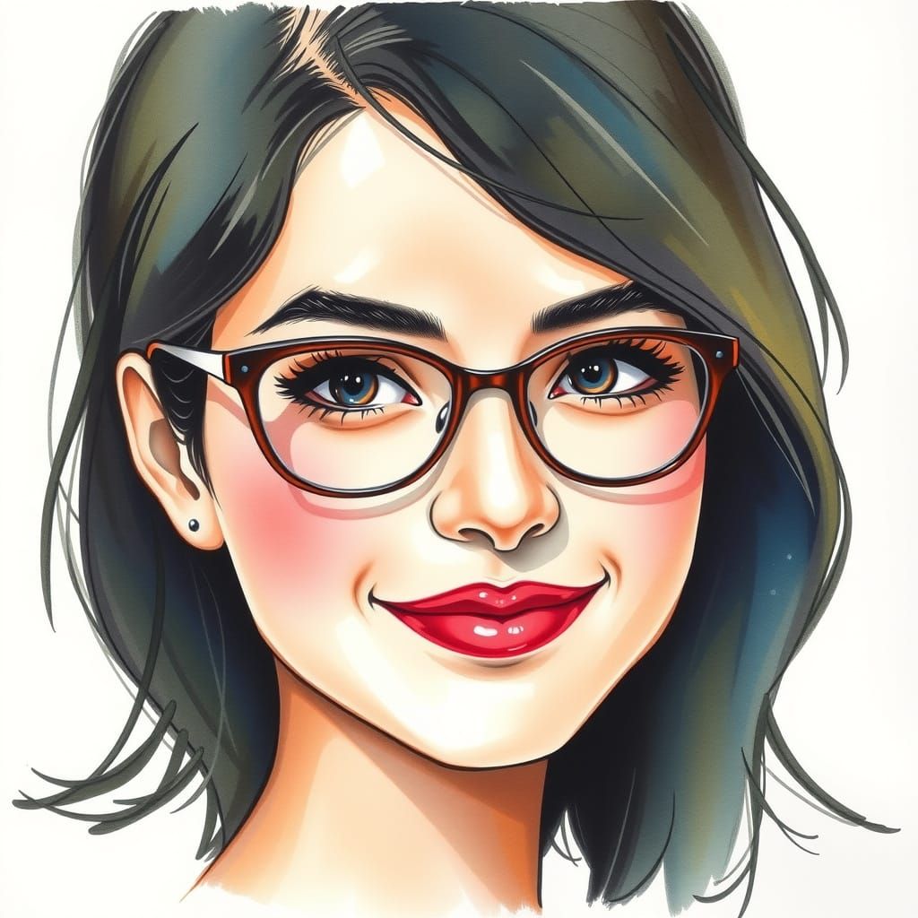 Melodie Dayana Alva Salcedo with glasses