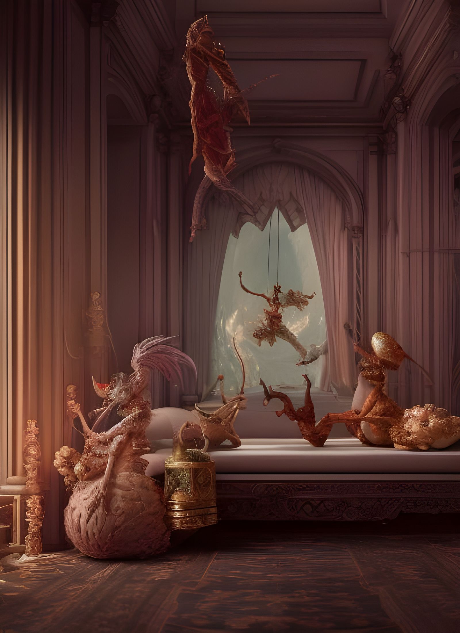 Guardian Angel Over Woman, Hyperrealistic Digital Art