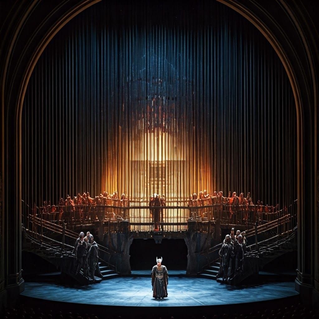 Epic Opera Scene: Ride of Valkyries in Ultra-Detailed Digita...