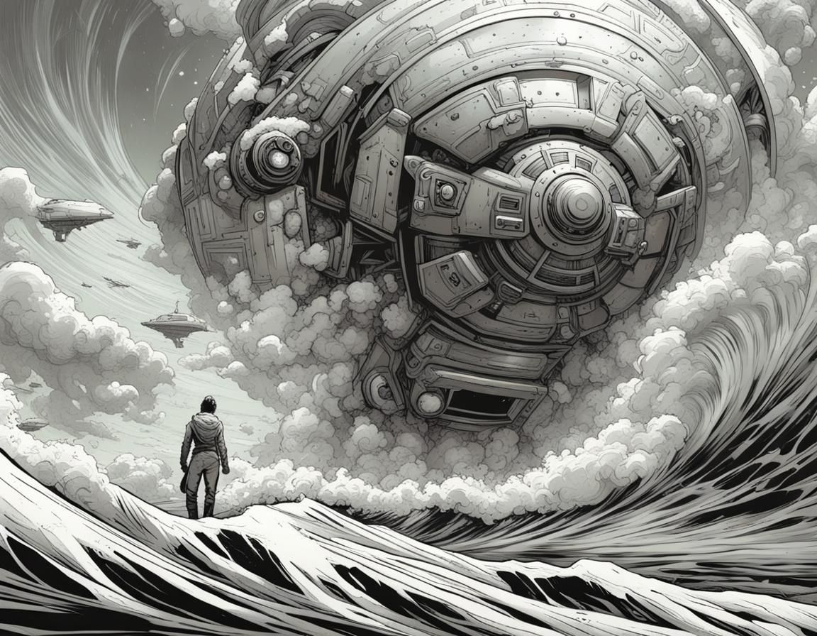 Calm Comic Book Art Illustration in Smooth Style