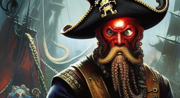 Eldritch Cthulhu Pirate Captain Portrait
