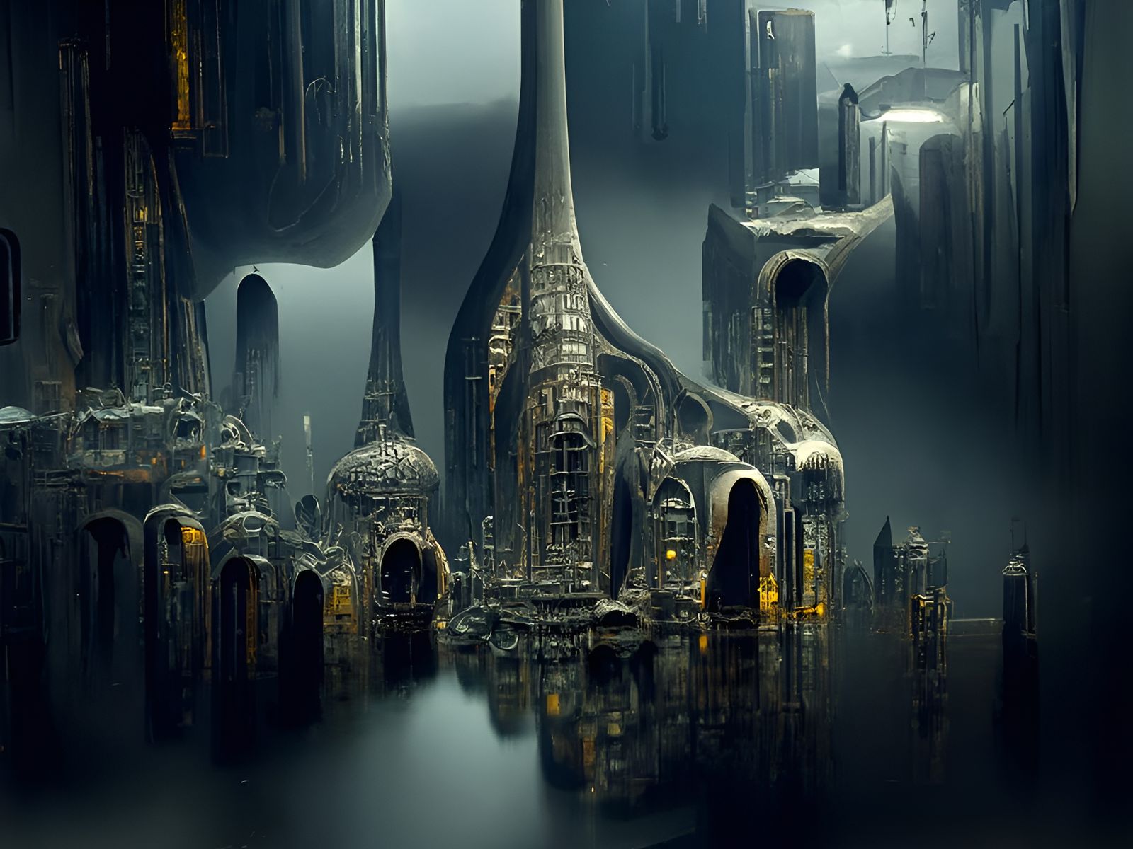 Dystopian Alien Architecture as Digital Art