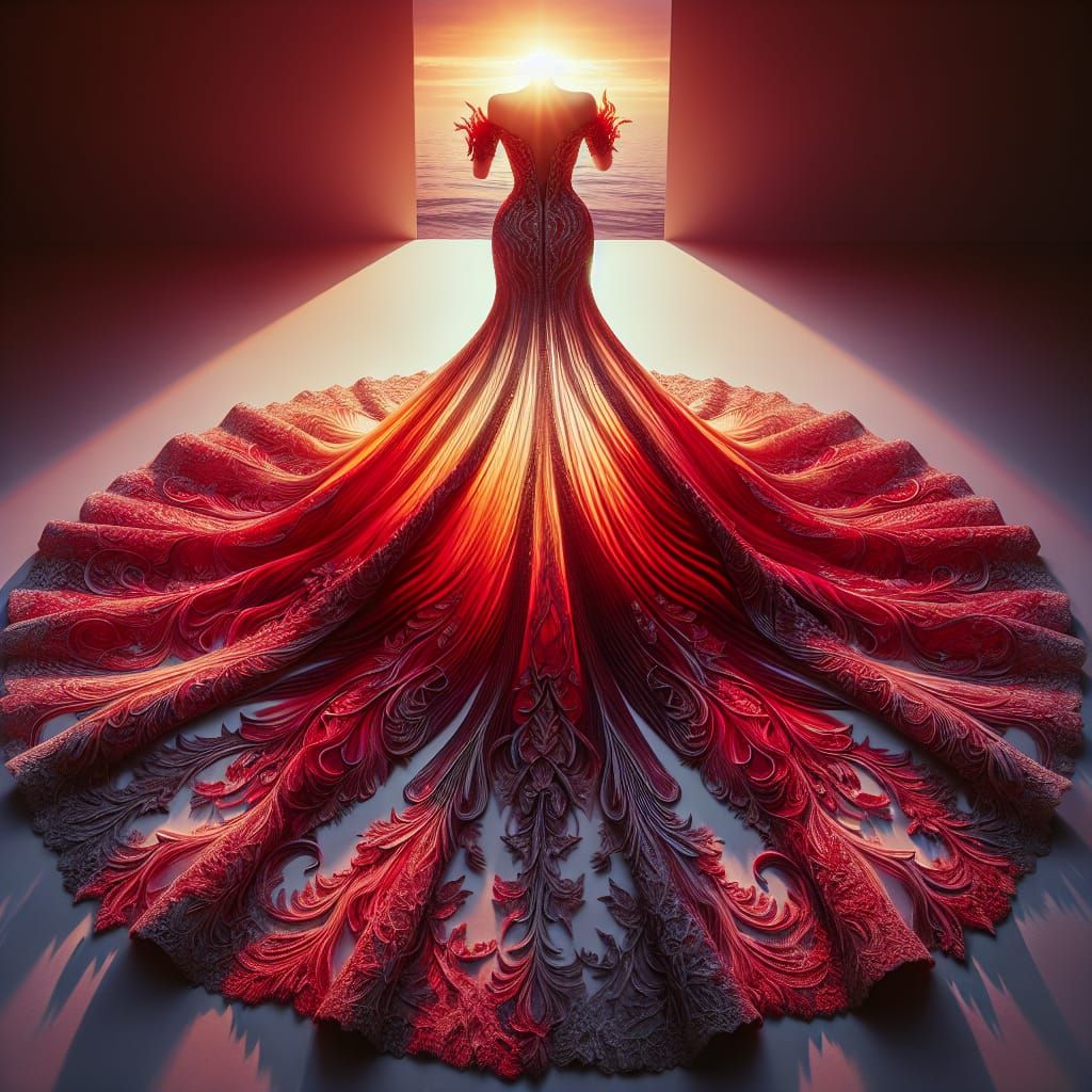 Luxurious Sunset Mermaid Wedding Dress in Lace