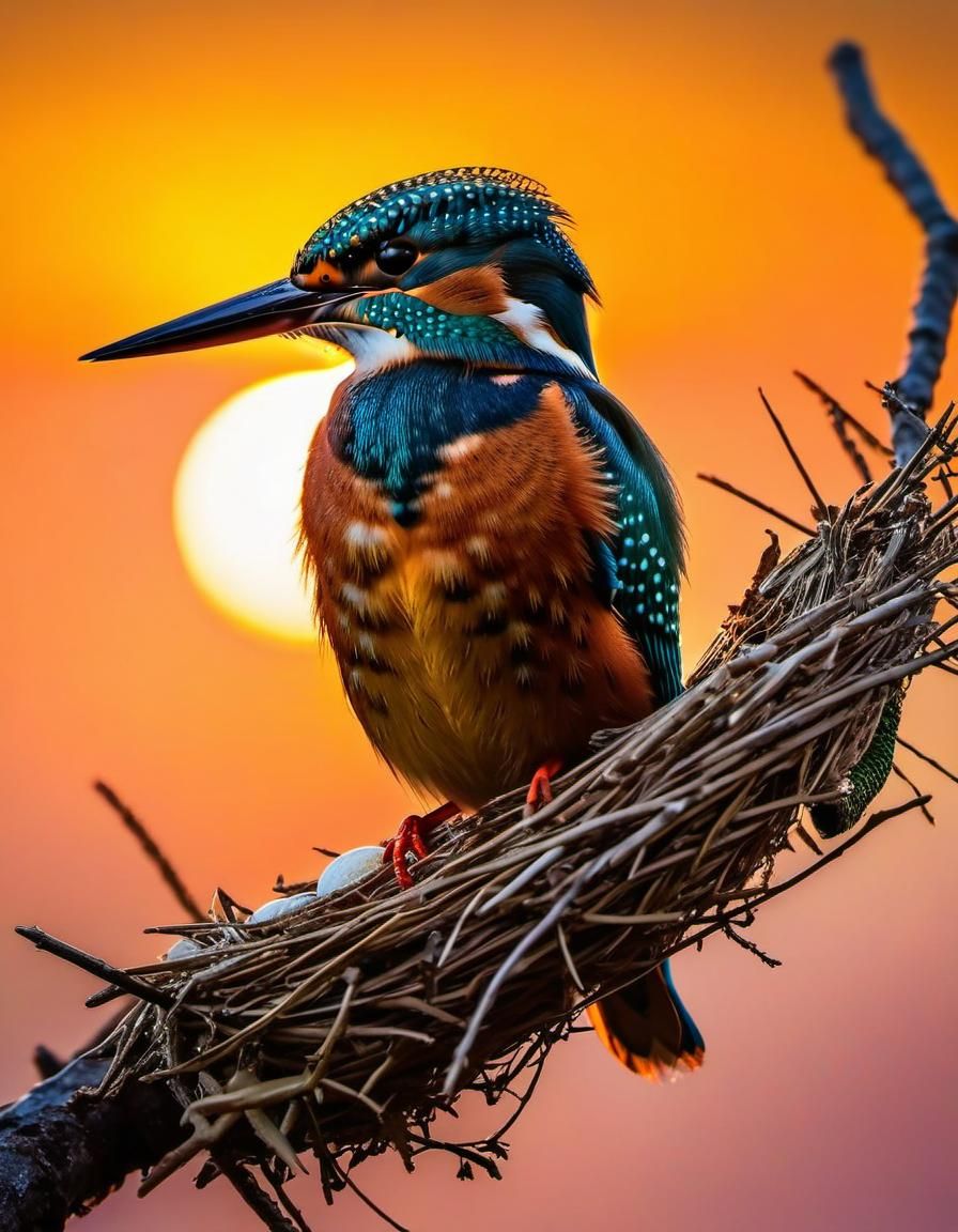 Kingfisher Sunset: Professional Wildlife Photography