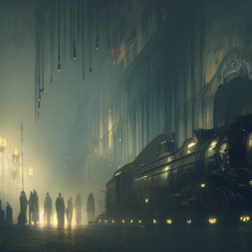 Dark Fantasy Love Train Concept Art