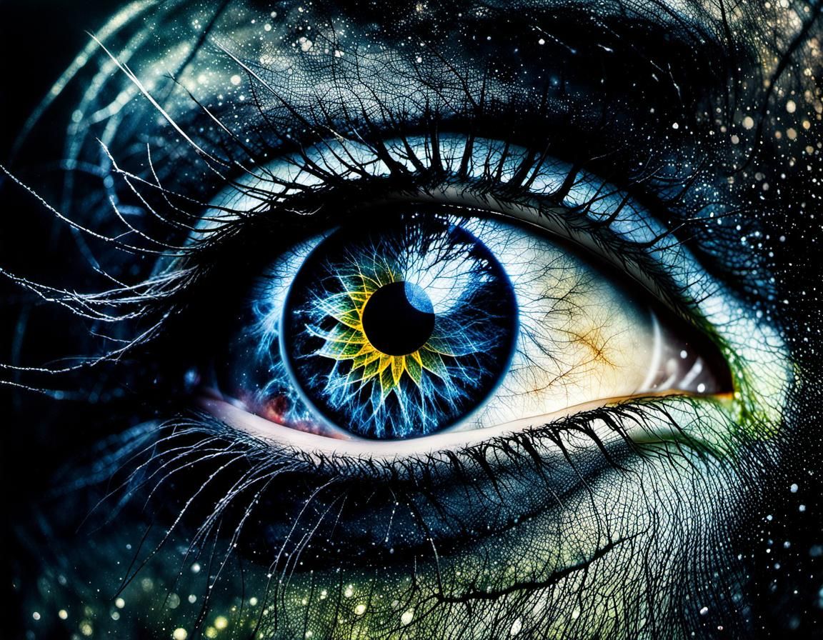 Demonic Cyborg Bear Portrait in Surrealist Style