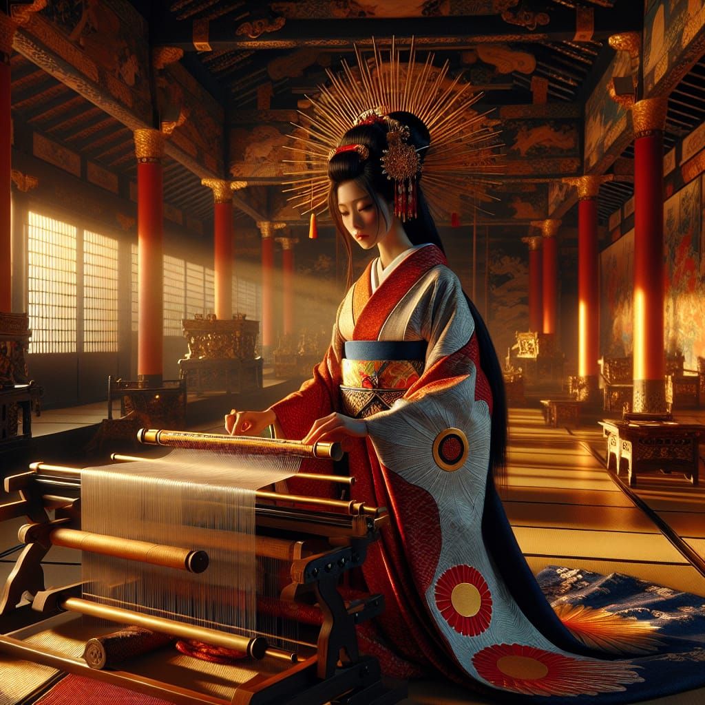 Stunning Japanese Goddess in Imperial Regalia
