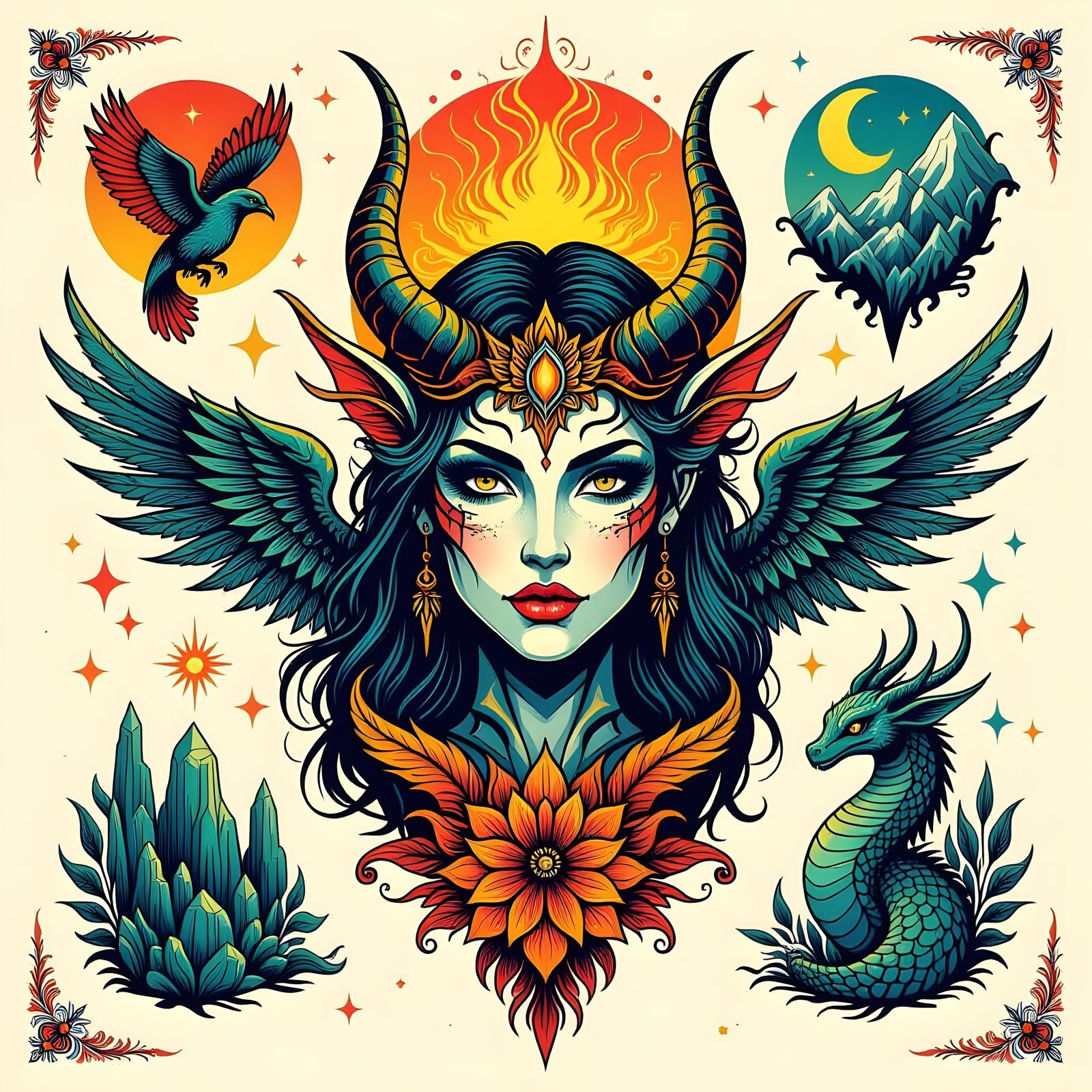 Fantasy Tattoo Designs: A Collection of Mythical Art