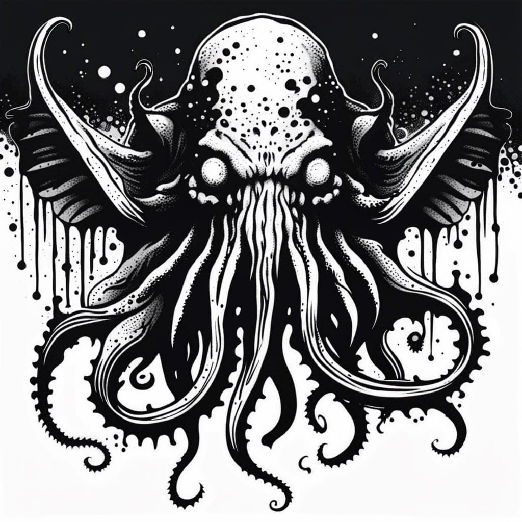 Ink Spot Cthulhu Illustration