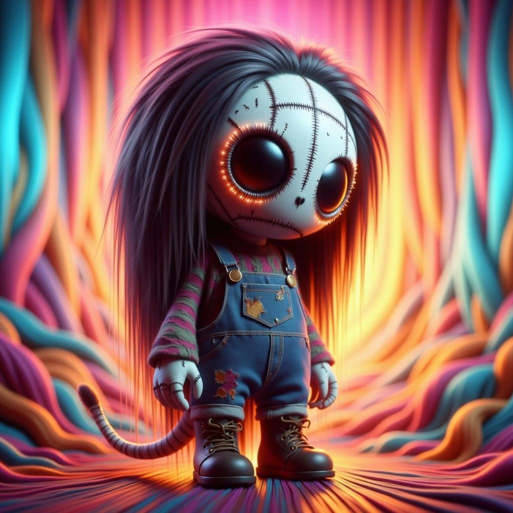 Fantasy Digital Art in Neon Colors