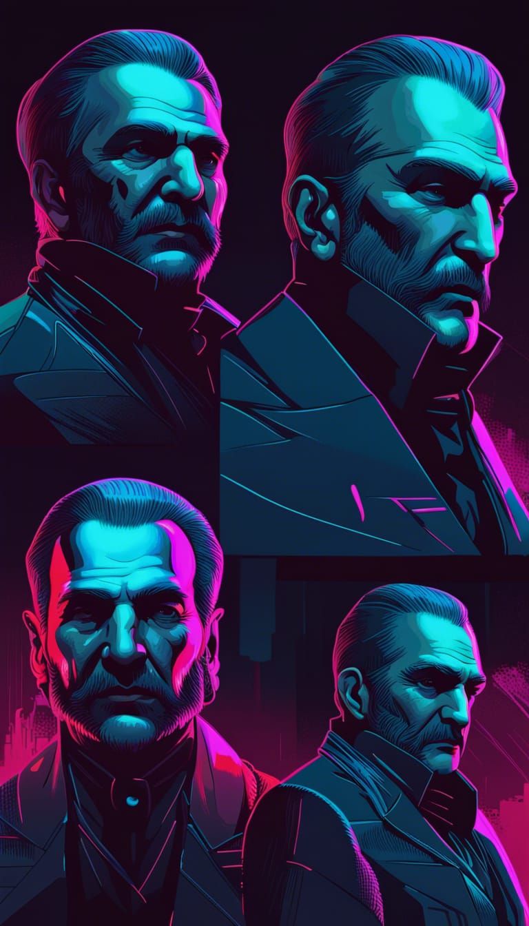 Atatürk in Cyberpunk 2099 Neon Style