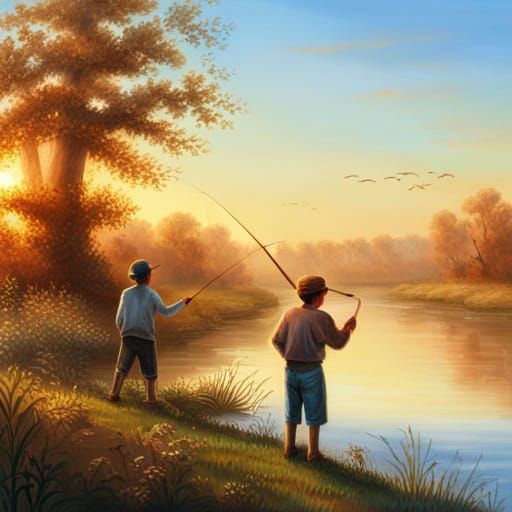 Mississippi Delta Fishing: Hyperrealistic Spring Morning