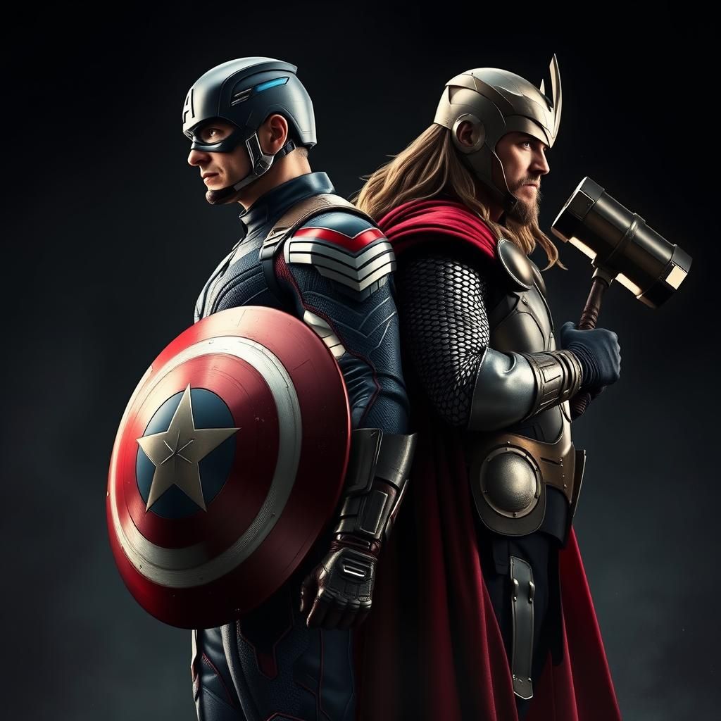 Gritty Realism: Captain America and Thor Back-to-Back