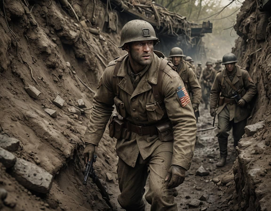 Jason Statham as WWI Soldier: Detailed Matte Painting